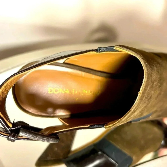 Gently Worn Donald J. Pliner Morgan Brown and Black Leather Sandals, Size 9. - Picture 8 of 10